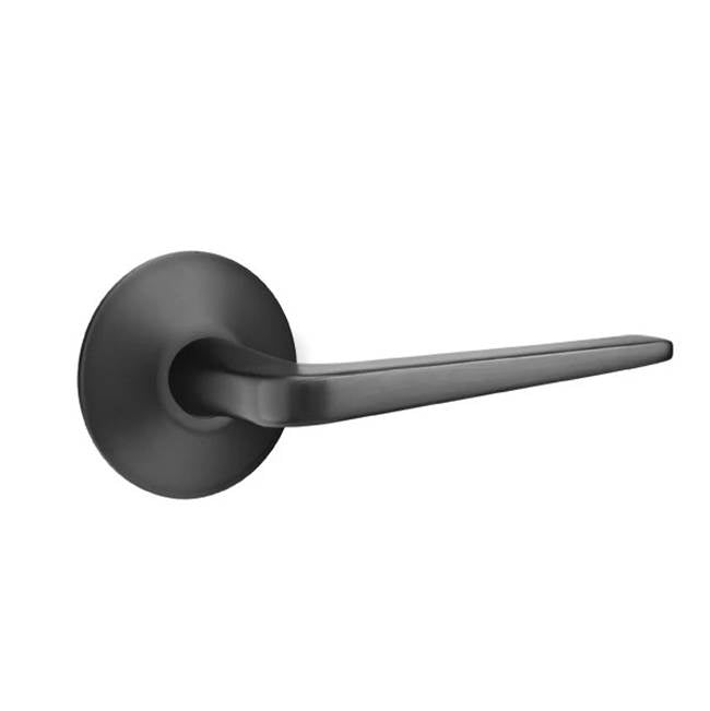 Emtek - Privacy, Modern Rosette, Athena Lever, LH, US19 - Flat Black