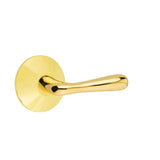 Emtek - Privacy, Modern Rosette, Basel Lever, RH, US3NL - Unlacquered Brass
