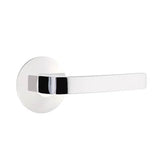 Emtek - Privacy, Modern Rosette, Breslin Lever, LH, US26 - Polished Chrome