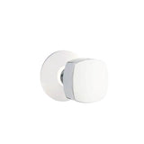 Emtek - Concealed Fastener, Privacy, Modern Rosette, Freestone Square Knob, US26 - Polished Chrome
