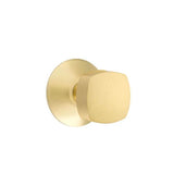 Emtek - Privacy, Modern Rosette, Freestone Square Knob, US4 - Satin Brass