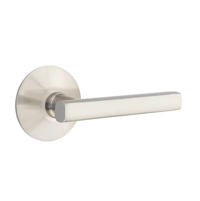 Emtek - Privacy, Modern Rosette, Freestone Lever, LH, US15 - Satin Nickel