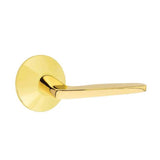 Emtek - Passage, Modern Rosette, Hermes Lever, LH, US3NL - Unlacquered Brass