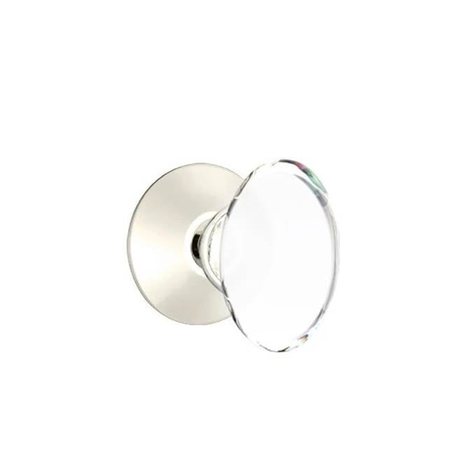 Emtek - Dummy, Modern Rosette, Hampton Crystal Knob, US26 - Polished Chrome