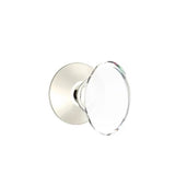 Emtek - Dummy, Modern Rosette, Hampton Crystal Knob, US26 - Polished Chrome