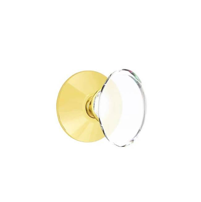 Emtek - Passage, Modern Rosette, Hampton Knob, US3NL - Unlacquered Brass