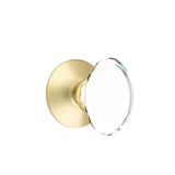 Emtek - Dummy, Modern Rosette, Hampton Crystal Knob, US4 - Satin Brass