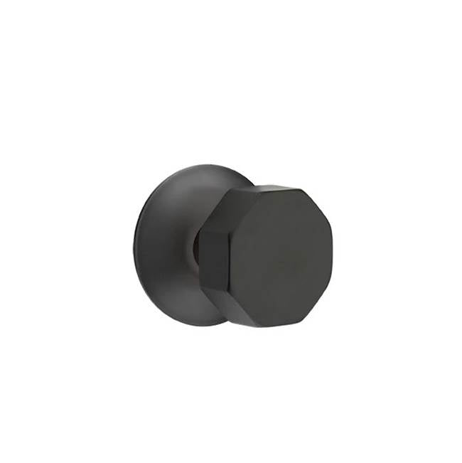 Emtek - Passage, Modern Rosette, Octagon Knob, US19 - Flat Black