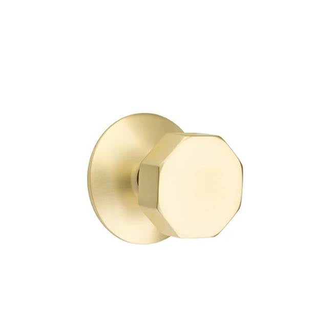Emtek - Dummy, Modern Rosette, Octagon Knob, US4 - Satin Brass