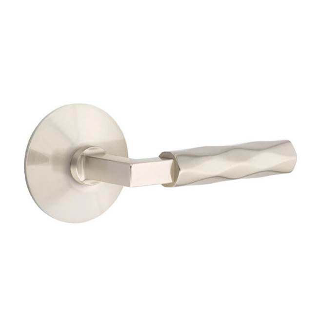Emtek - Privacy, Modern Rosette US15, L-Square Stem US15, Tribeca Handle US15 LH - Satin Nickel