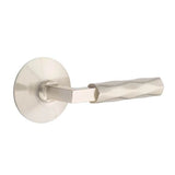 Emtek - Passage, Modern Rosette US15, L-Square Stem US15, Tribeca Handle US15 LH - Satin Nickel