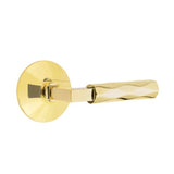 Emtek - Passage, Modern Rosette US3NL, L-Square Stem US3NL, Tribeca Handle US3NL LH - Unlacquered Brass