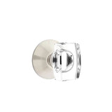 Emtek - Privacy, Modern Rosette, Windsor Crystal Knob, US15 - Satin Nickel