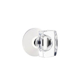 Emtek - Privacy, Modern Rosette, Windsor Crystal Knob, US26 - Polished Chrome