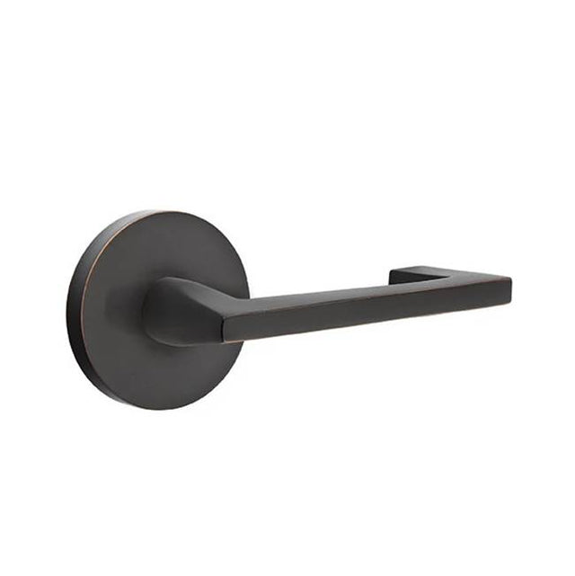 Emtek - Privacy, Disk Rosette, Argos Lever, LH, US10B - Oil Rubbed Bronze