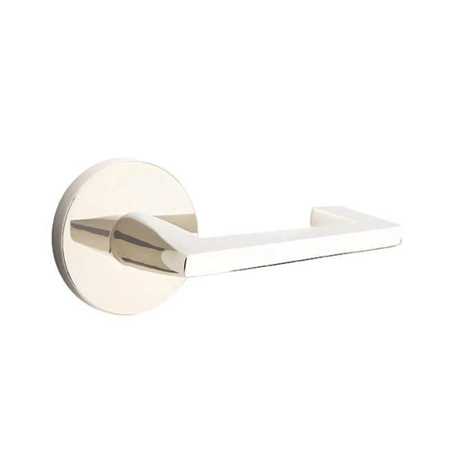 Emtek - Concealed, Privacy, Disk Rosette, Argos Lever, US14 - Polished Nickel