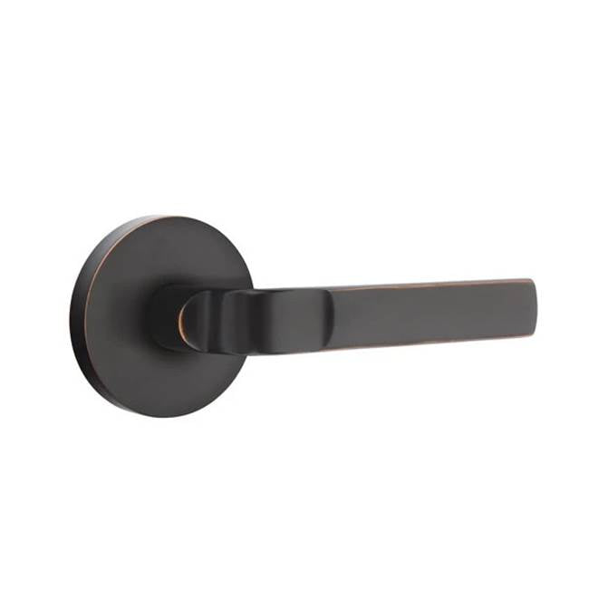 Emtek - Privacy, Disk Rosette, Aston Lever, RH, US10B - Oil Rubbed Bronze