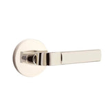 Emtek - Passage, Disk Rosette, Aston Lever, LH, US14 - Polished Nickel