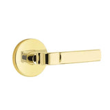 Emtek - Dummy, Disk Rosette, Aston Lever, US3NL - Unlacquered Brass
