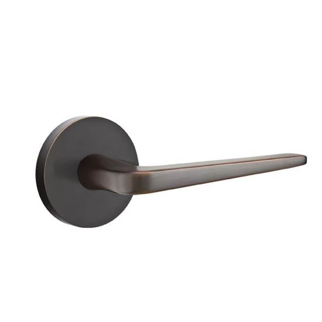 Emtek - Passage, Disk Rosette, Athena Lever, LH, US10B - Oil Rubbed Bronze