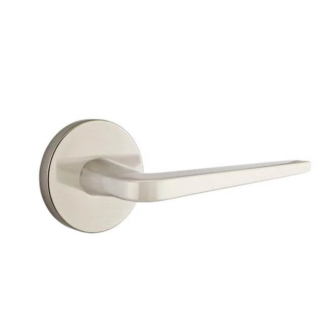 Emtek - Passage, Disk Rosette, Athena Lever, RH, US15 - Satin Nickel