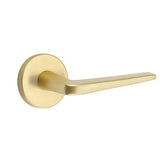 Emtek - Privacy, Disk Rosette, Athena Lever, RH, US4 - Satin Brass