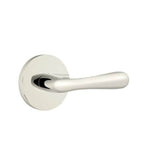 Emtek - Privacy, Disk Rosette, Basel Lever, LH, US14 - Polished Nickel