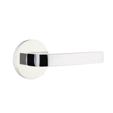 Emtek - Privacy, Disk Rosette, Breslin Lever, LH, US26 - Polished Chrome