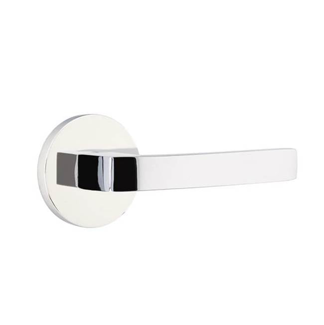 Emtek - Passage, Disk Rosette, Breslin Lever, LH, US26 - Polished Chrome