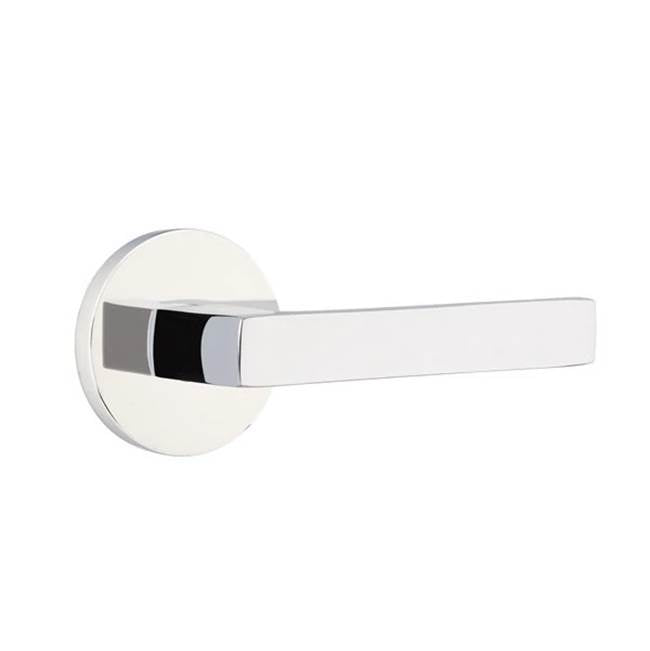 Emtek - Passage, Disk Rosette, Dumont Lever, LH, US26 - Polished Chrome