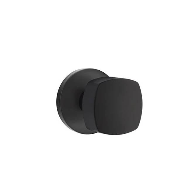 Emtek - Dummy, Disk Rosette, Freestone Square Knob, US19 - Flat Black