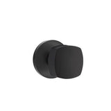 Emtek - Passage, Disk Rosette, Freestone Square Knob, US19 - Flat Black