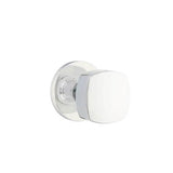 Emtek - Passage, Disk Rosette, Freestone Square Knob, US26 - Polished Chrome