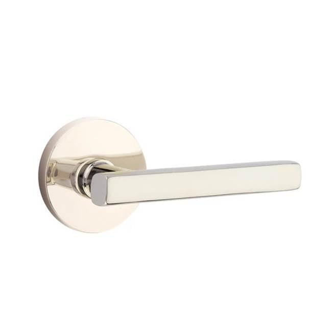 Emtek - Dummy, Disk Rosette, Freestone Lever, US14 - Polished Nickel