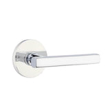Emtek - Privacy, Disk Rosette, Freestone Lever, RH, US26 - Polished Chrome