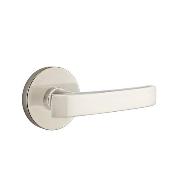 Emtek - Passage, Disk Rosette, Geneva Lever, RH, US15 - Satin Nickel