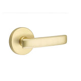 Emtek - Passage, Disk Rosette, Geneva Lever, RH, US4 - Satin Brass