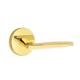 Emtek - Privacy, Disk Rosette, Hermes Lever, RH, US3NL - Unlacquered Brass