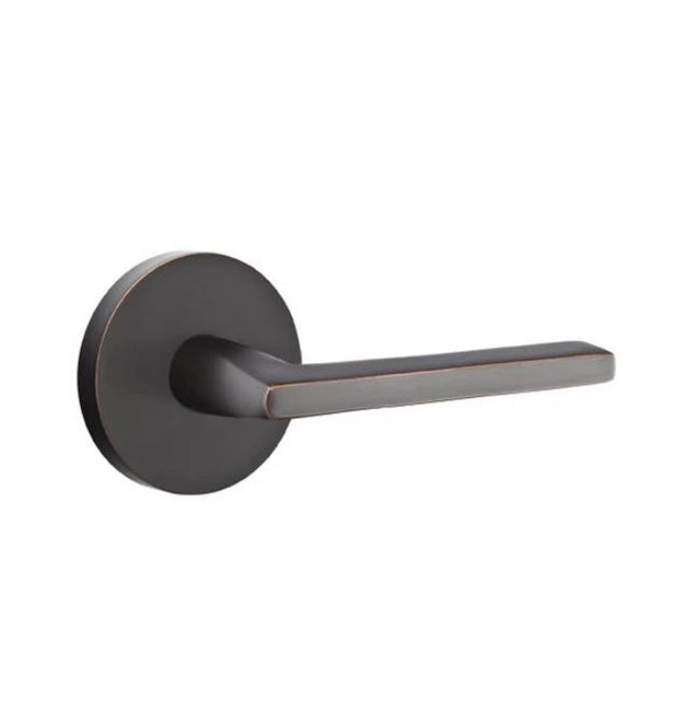 Emtek - Passage, Disk Rosette, Helios Lever, LH, US10B - Oil Rubbed Bronze