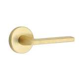Emtek - Privacy, Disk Rosette, Helios Lever, LH, US4 - Satin Brass