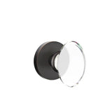 Emtek - Privacy, Disk Rosette, Hampton Crystal Knob, US10B - Oil Rubbed Bronze