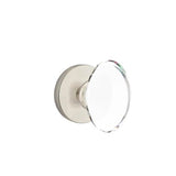 Emtek - Dummy, Disk Rosette, Hampton Crystal Knob, US15 - Satin Nickel