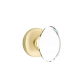 Emtek - Dummy, Disk Rosette, Hampton Crystal Knob, US4 - Satin Brass