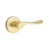 Emtek - Passage, Disk Rosette, Luzern Lever, LH, US4 - Satin Brass
