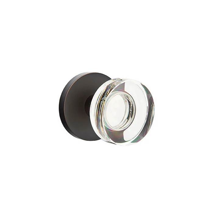 Emtek - Dummy, Disk Rosette, Modern Disc Crystal Knob, US10B - Oil Rubbed Bronze
