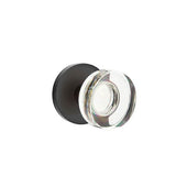 Emtek - Dummy, Disk Rosette, Modern Disc Crystal Knob, US19 - Flat Black