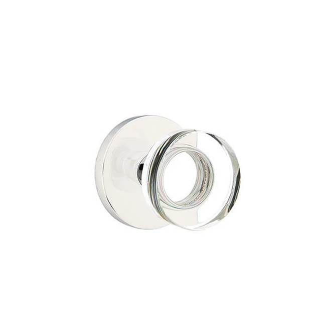 Emtek - Dummy, Disk Rosette, Modern Disc Crystal Knob, US26 - Polished Chrome