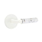 Emtek - Select Passage, Disk Rosette Matte White, R-Bar Stem Matte White, Light Terrazzo Handle, LH - Matte White