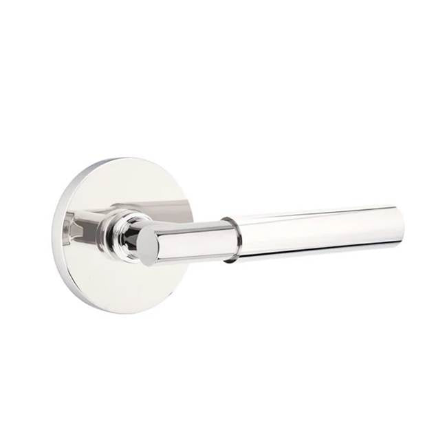 Emtek - Privacy, Disk Rosette, Myles Lever, RH, US26 - Polished Chrome