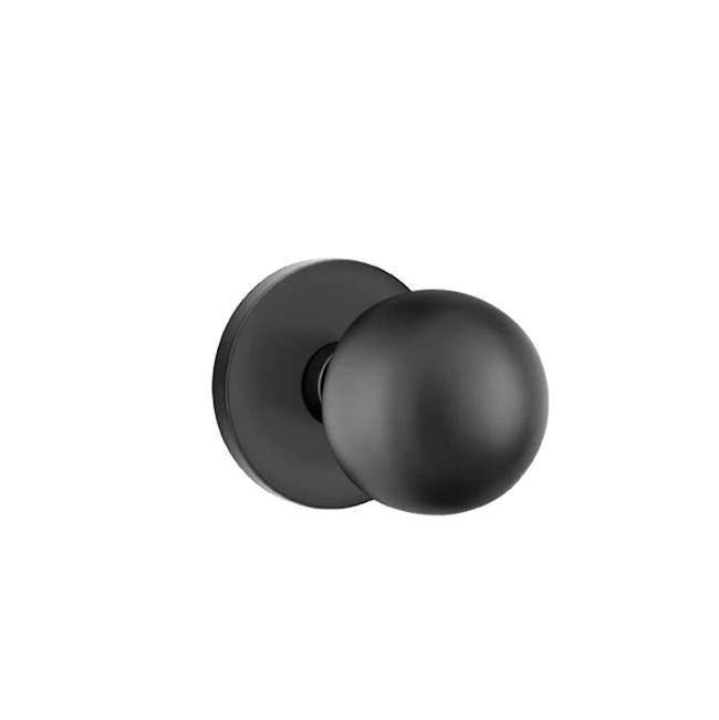Emtek - Passage, Disk Rosette, Orb Knob, US19 - Flat Black